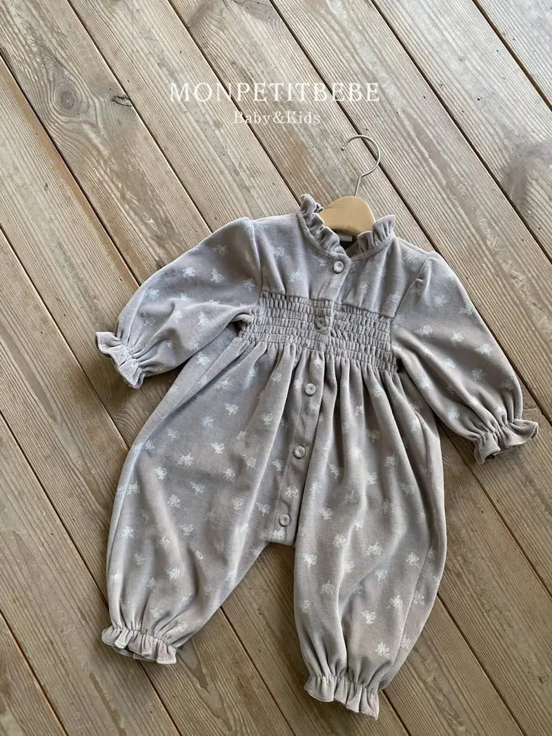 Mon Petit Bebe - Korean Baby Fashion - #smilingbaby - Bebe Smoke Veloure Body Suit - 8