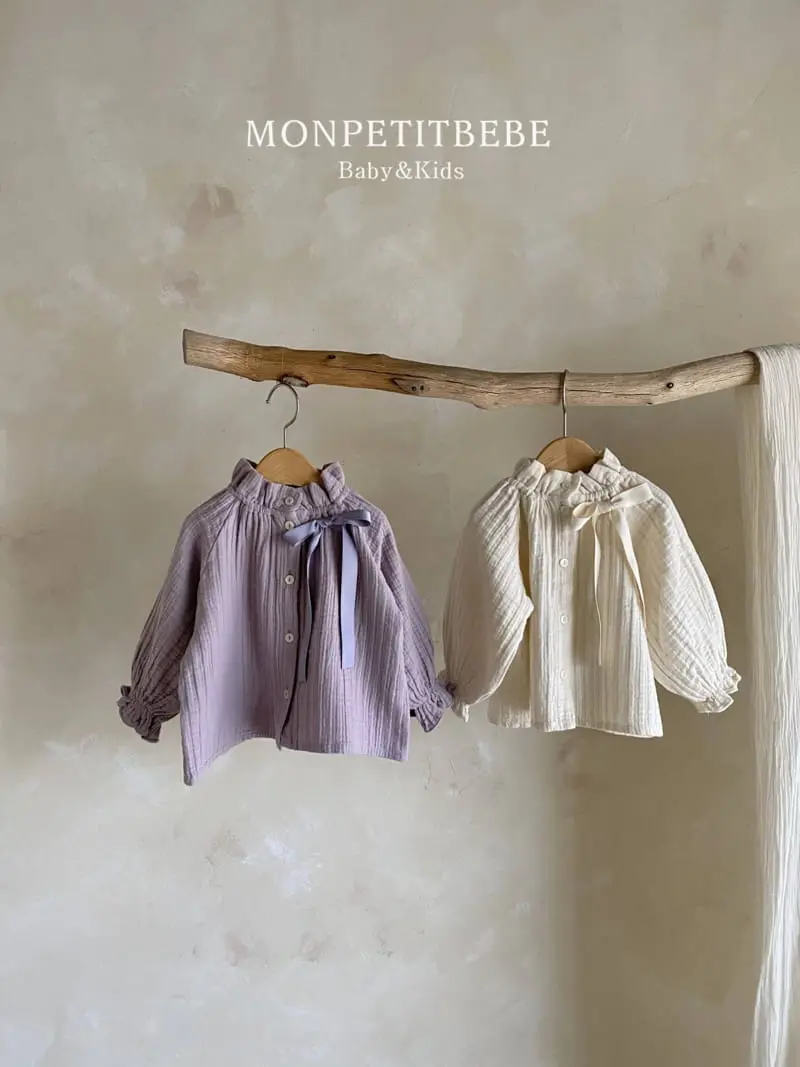 Mon Petit Bebe - Korean Children Fashion - #childofig - Ribbon Blouse - 12