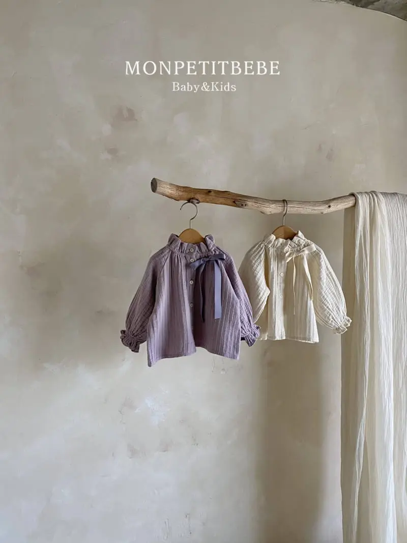 Mon Petit Bebe - Korean Children Fashion - #kidzfashiontrend - Ribbon Blouse - 3