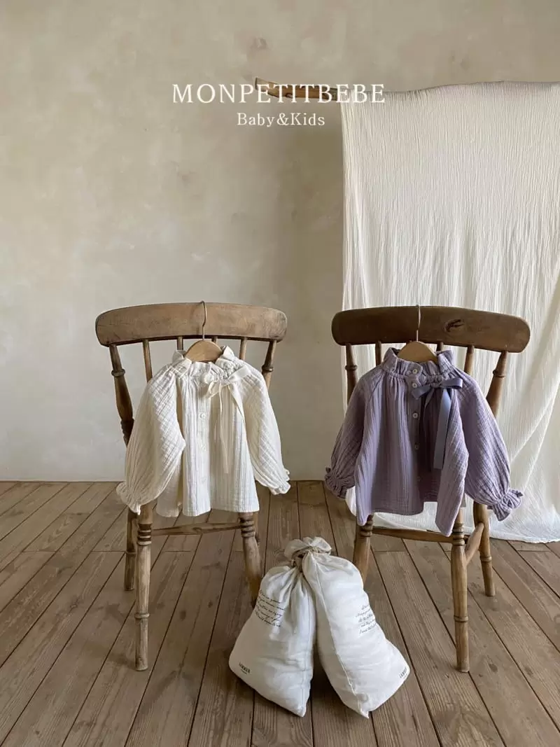 Mon Petit Bebe - Korean Children Fashion - #magicofchildhood - Ribbon Blouse - 6