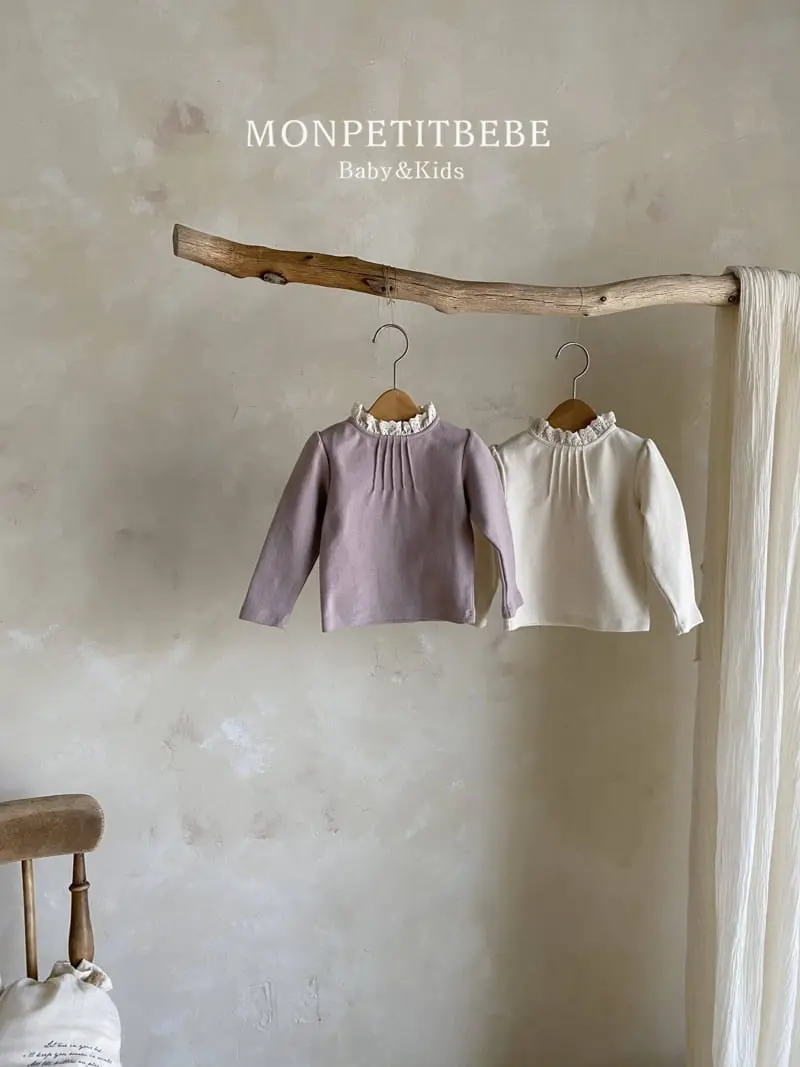Mon Petit Bebe - Korean Children Fashion - #magicofchildhood - Pintuck Lace Tee - 5