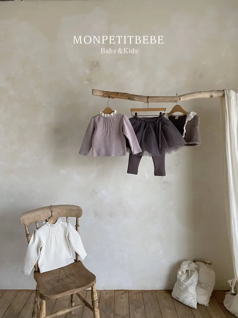 Mon Petit Bebe - Korean Children Fashion - #prettylittlegirls - Pintuck Lace Tee - 7