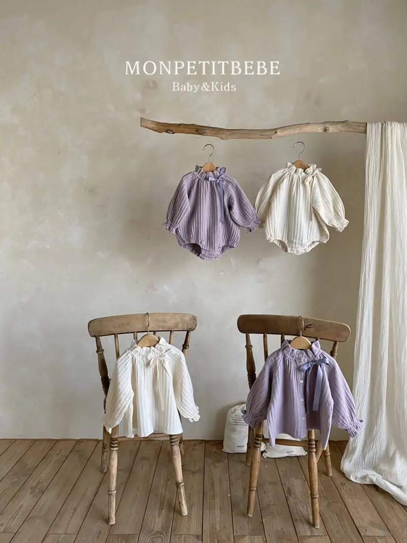 Mon Petit Bebe - Korean Children Fashion - #stylishchildhood - Ribbon Blouse - 11