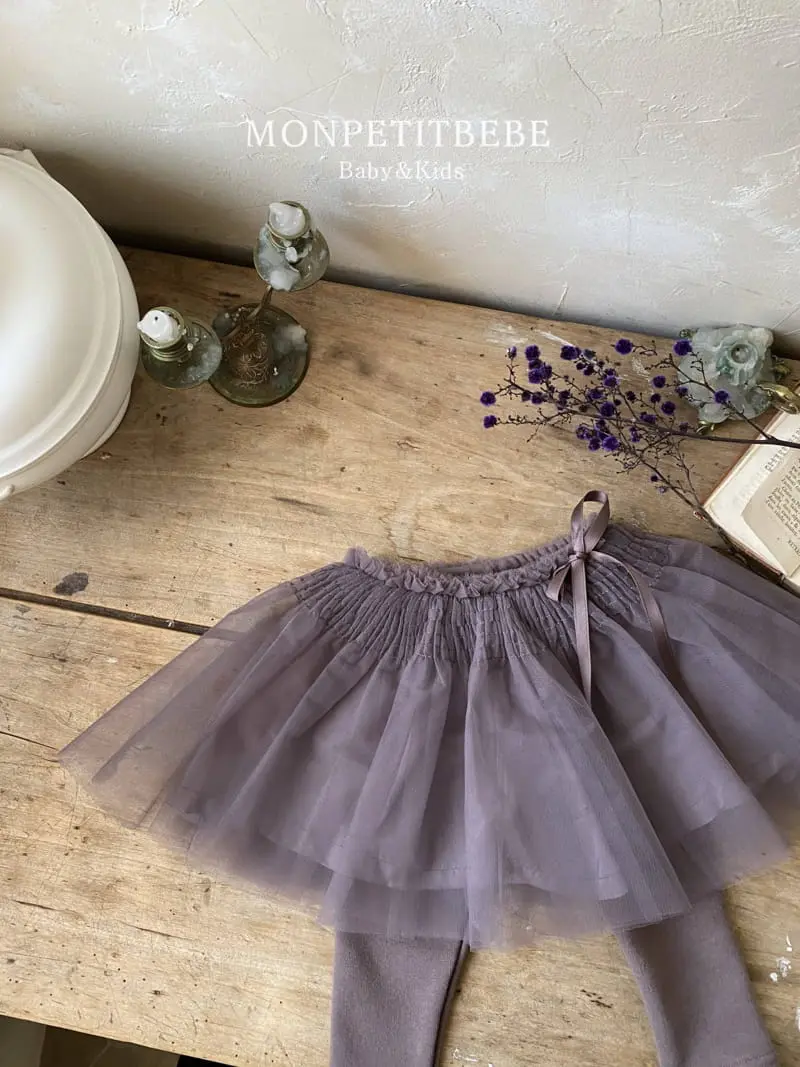 Mon Petit Bebe - Korean Children Fashion - #todddlerfashion - Smoke Sha Skirt Leggings - 11