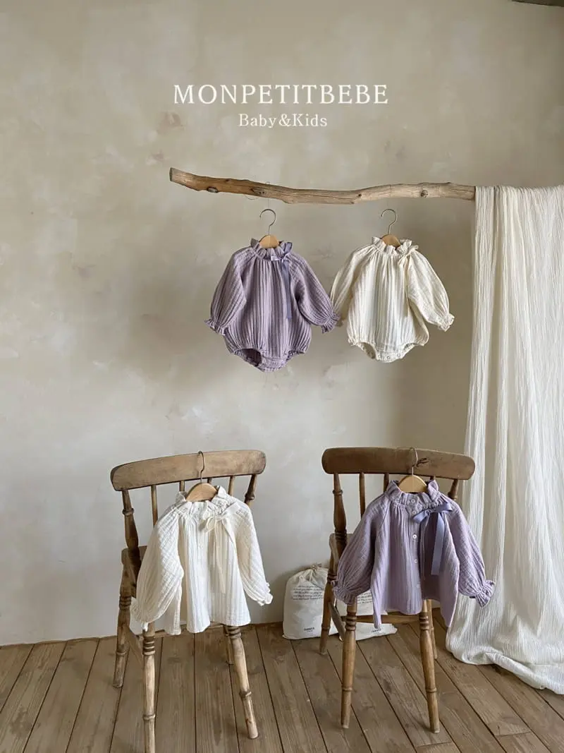 Mon Petit Bebe - Korean Children Fashion - #toddlerclothing - Ribbon Blouse - 10
