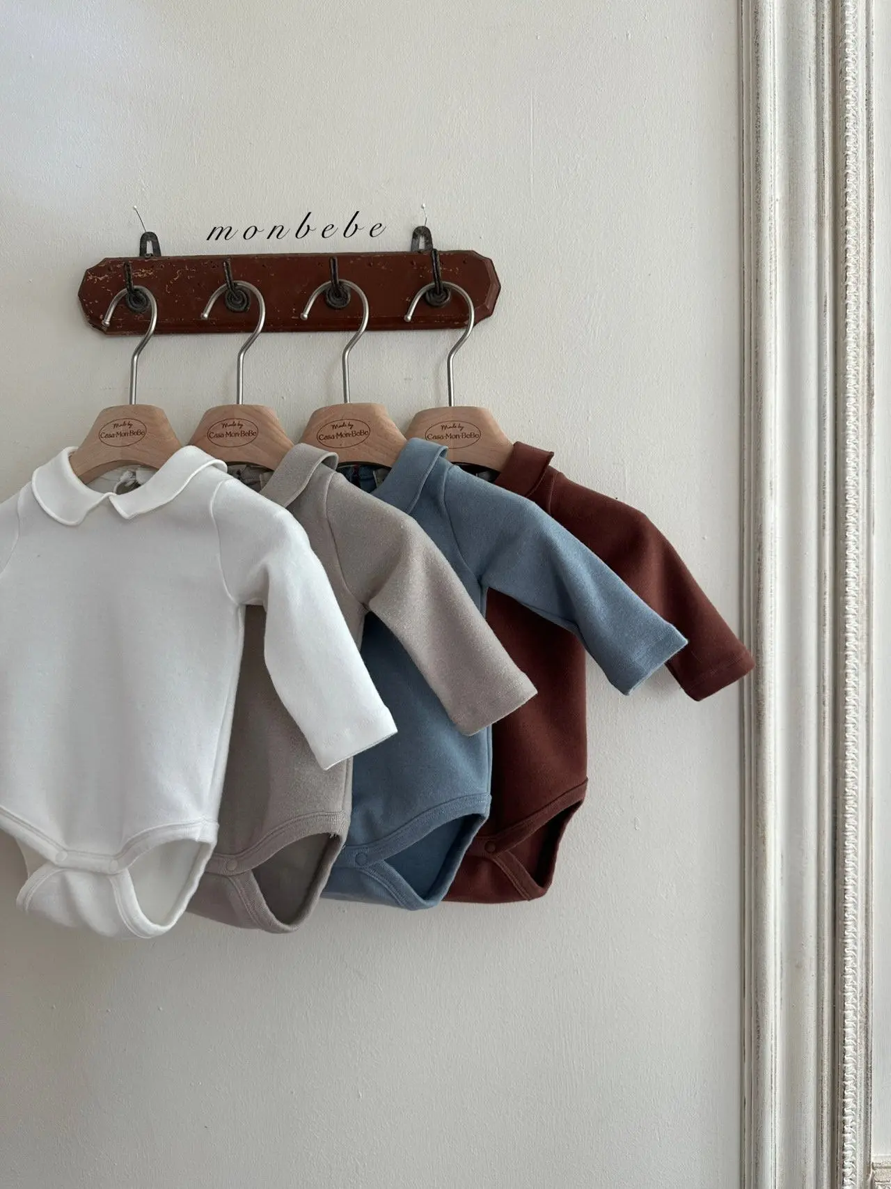Monbebe - Korean Baby Fashion - #babyboutiqueclothing - W Collar Bodysuit