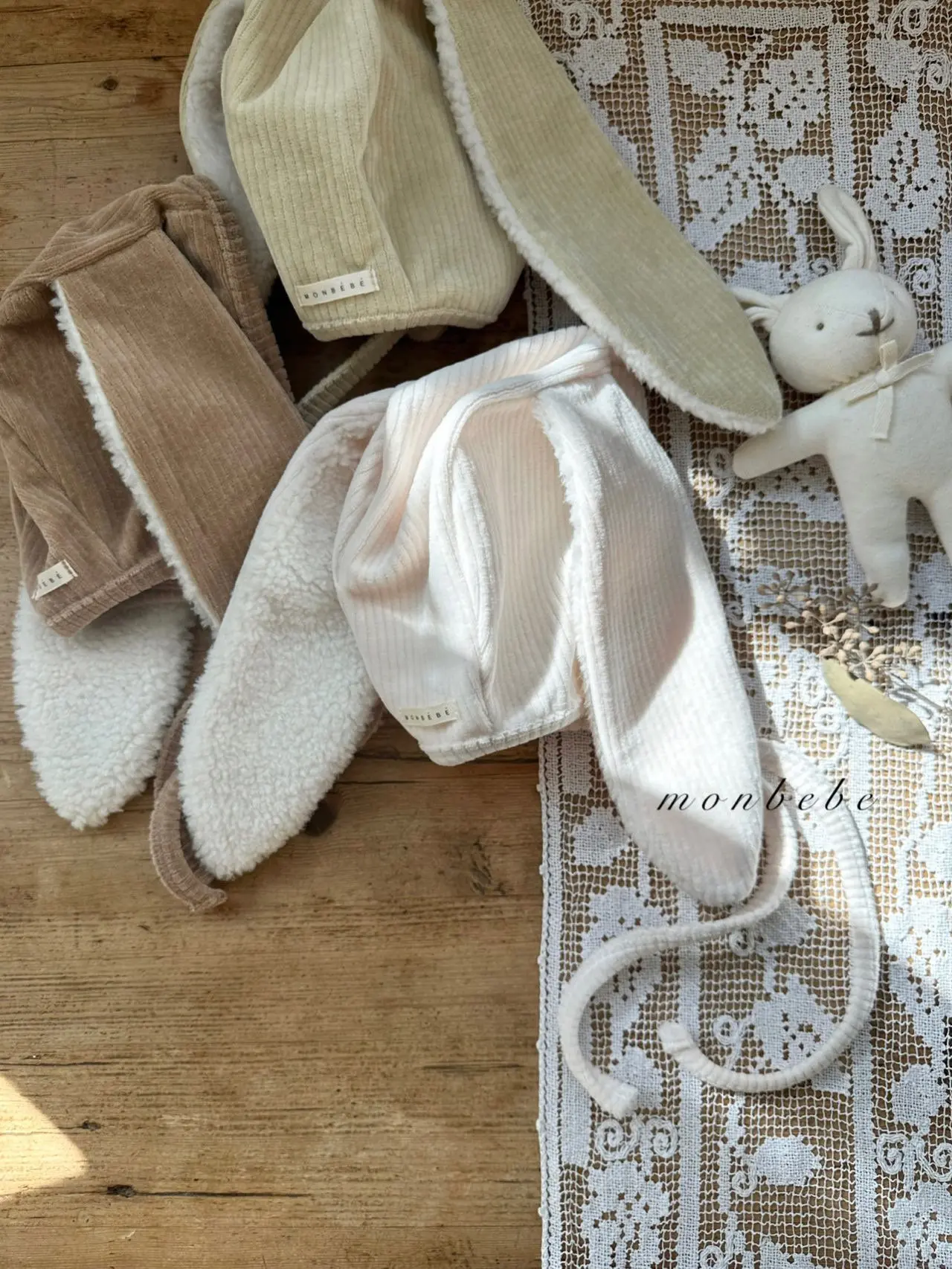 Monbebe - Korean Baby Fashion - #babyfashion - Macadamia Bunny Bonnet - 5
