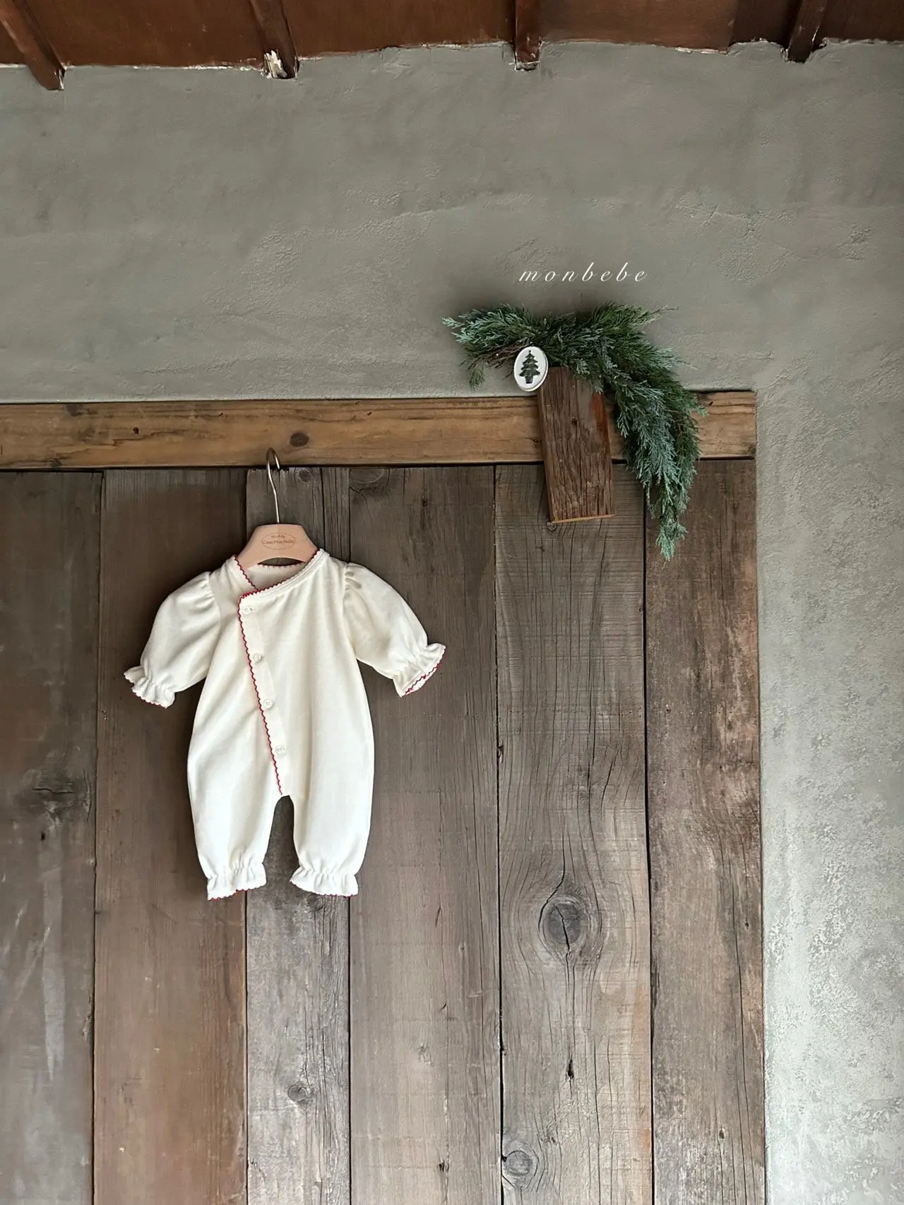 Monbebe - Korean Baby Fashion - #babyfever - Veloure Grace Bodysuit - 3