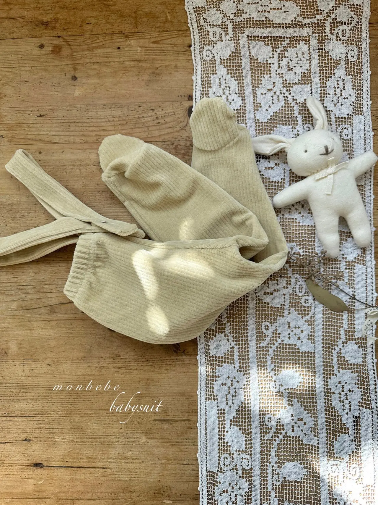 Monbebe - Korean Baby Fashion - #babyfever - Macadamia Dungarees Pants - 5