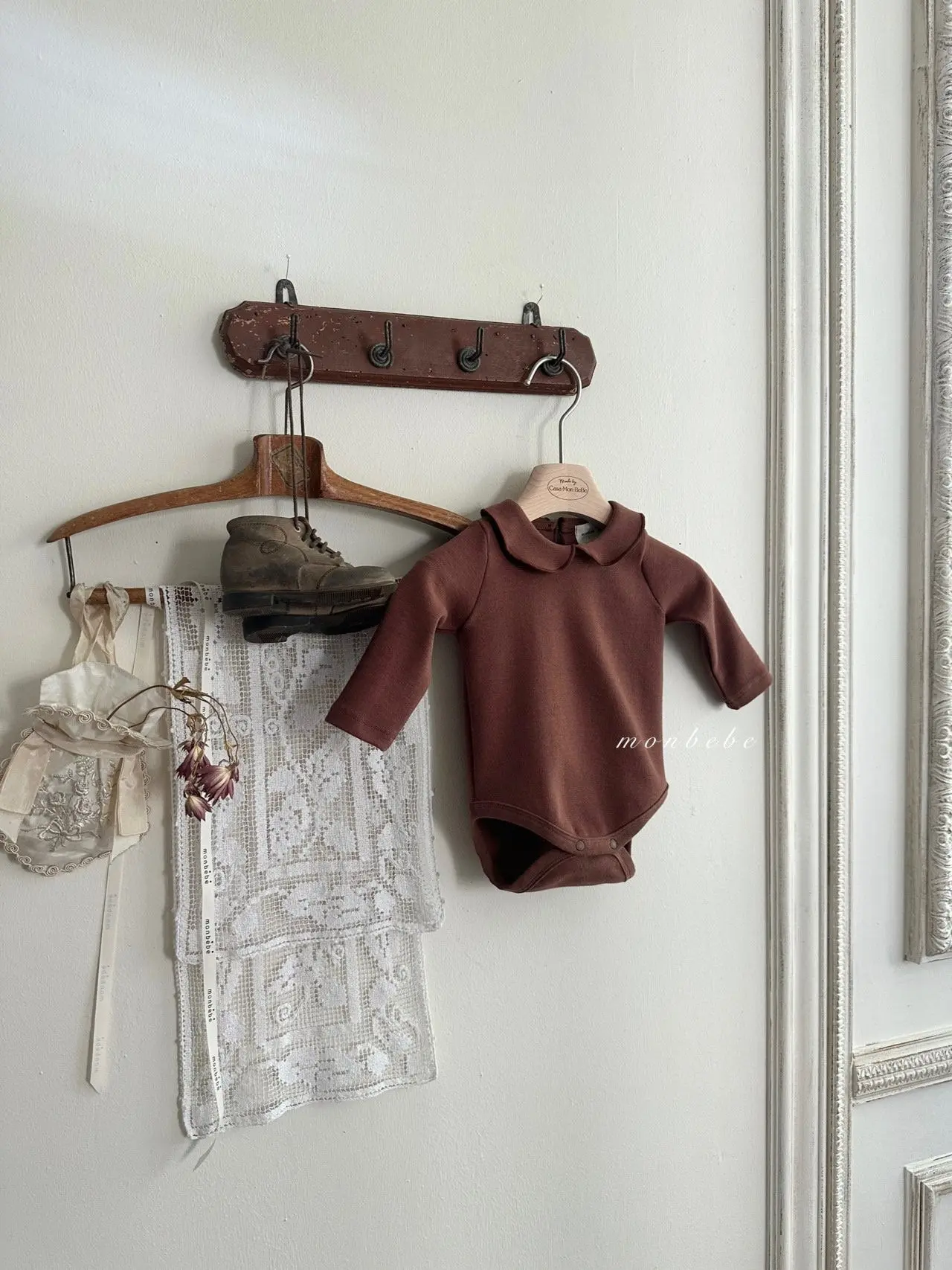 Monbebe - Korean Baby Fashion - #babyfashion - W Collar Bodysuit - 4
