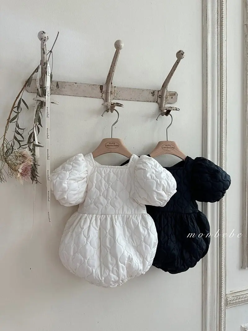 Monbebe - Korean Baby Fashion - #babyfever - Quilting Bong Bong Body Suit - 4