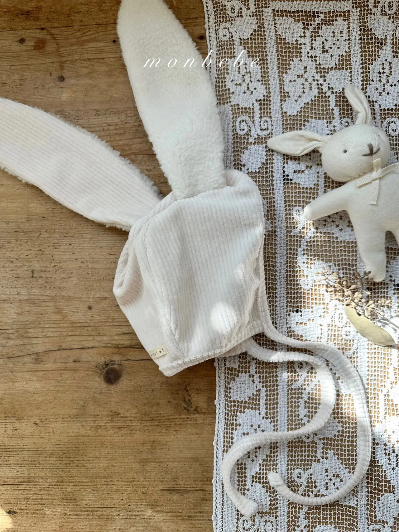Monbebe - Korean Baby Fashion - #babyootd - Macadamia Bunny Bonnet - 10