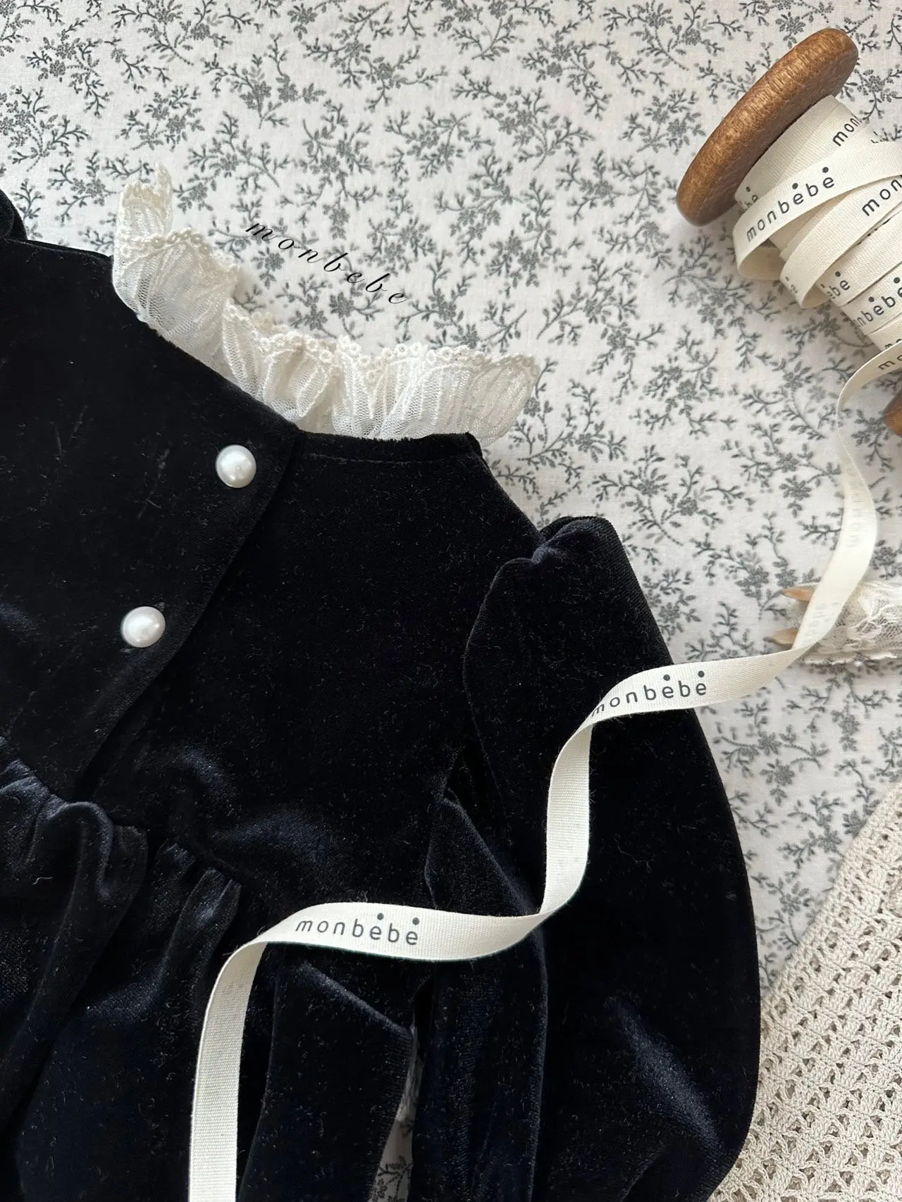 Monbebe - Korean Baby Fashion - #babyootd - Velvet Bodysuit