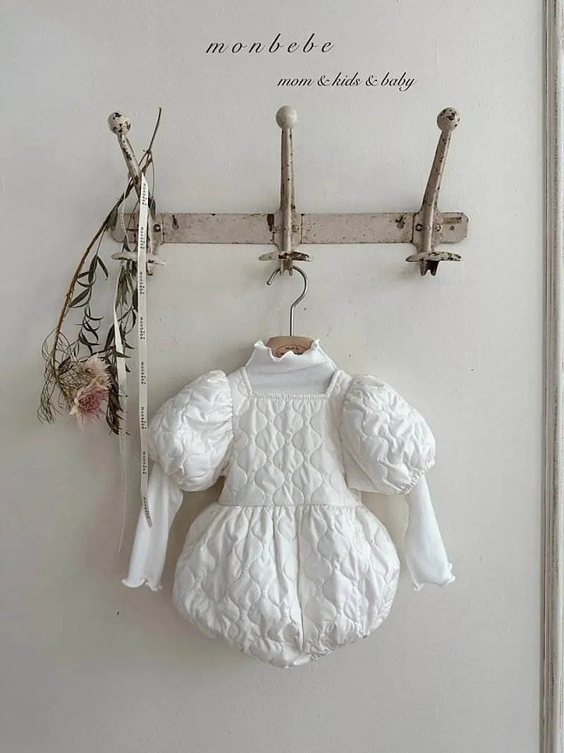 Monbebe - Korean Baby Fashion - #babyootd - Quilting Bong Bong Body Suit - 7