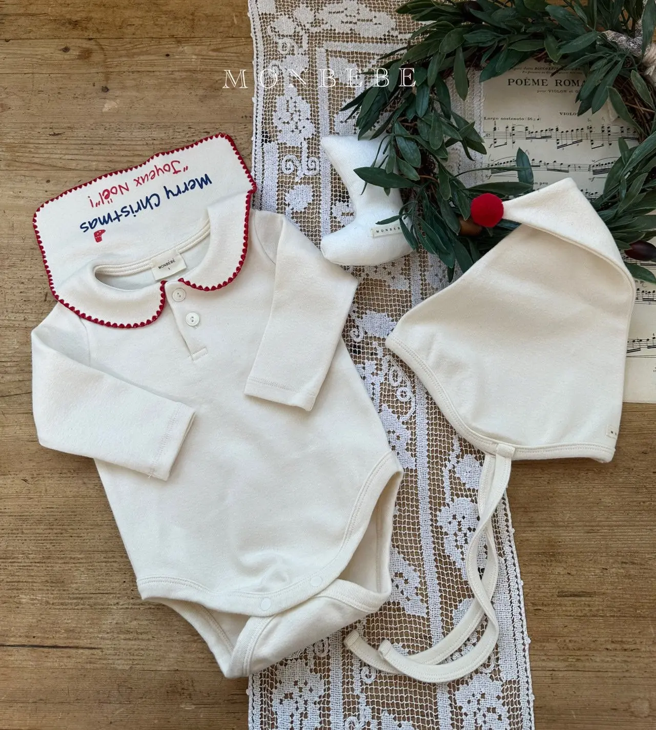 Monbebe - Korean Baby Fashion - #babyoutfit - Noel Sailor Bodysuit