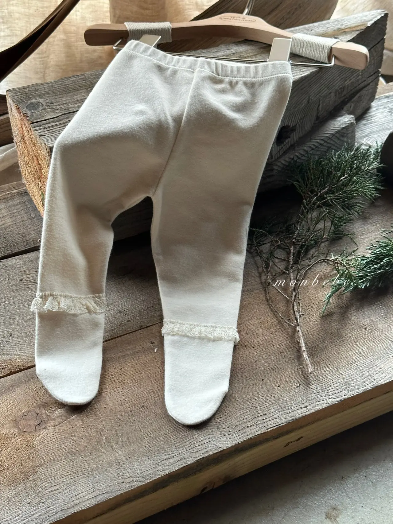 Monbebe - Korean Baby Fashion - #onlinebabyboutique - Petit Frill Foot Leggings - 3