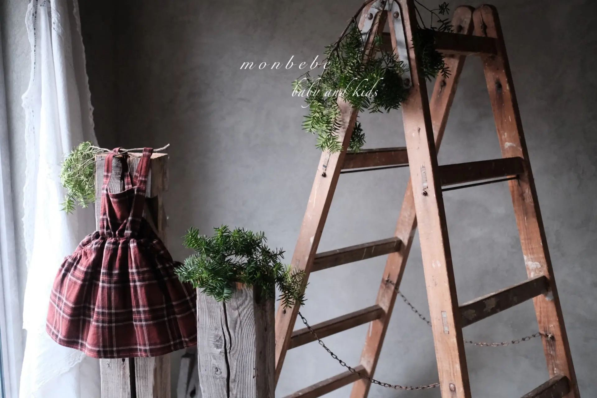 Monbebe - Korean Children Fashion - #childrensboutique - Check Dungarees One-piece - 11