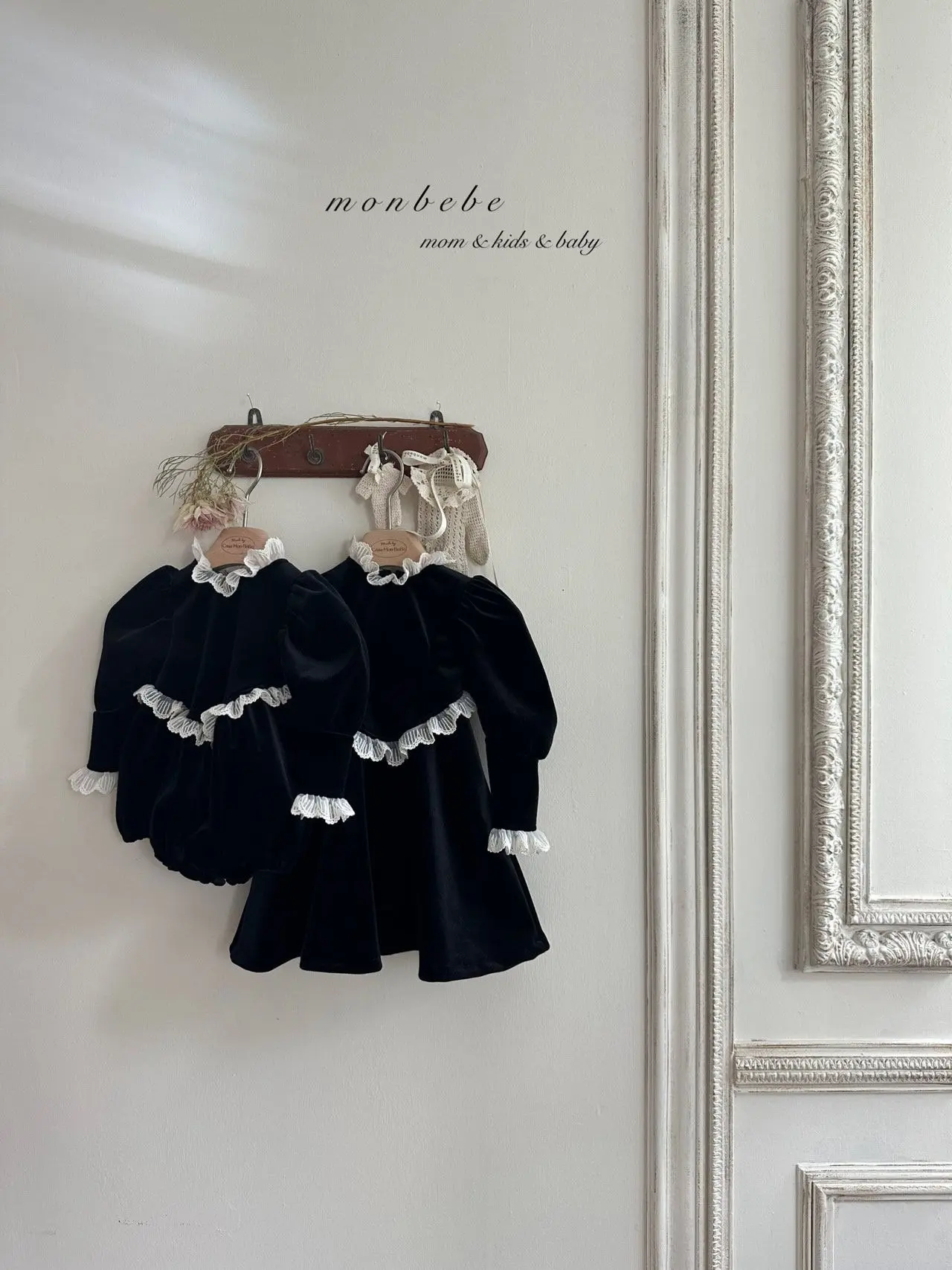 Monbebe - Korean Children Fashion - #discoveringself - Velvet One-piece - 11