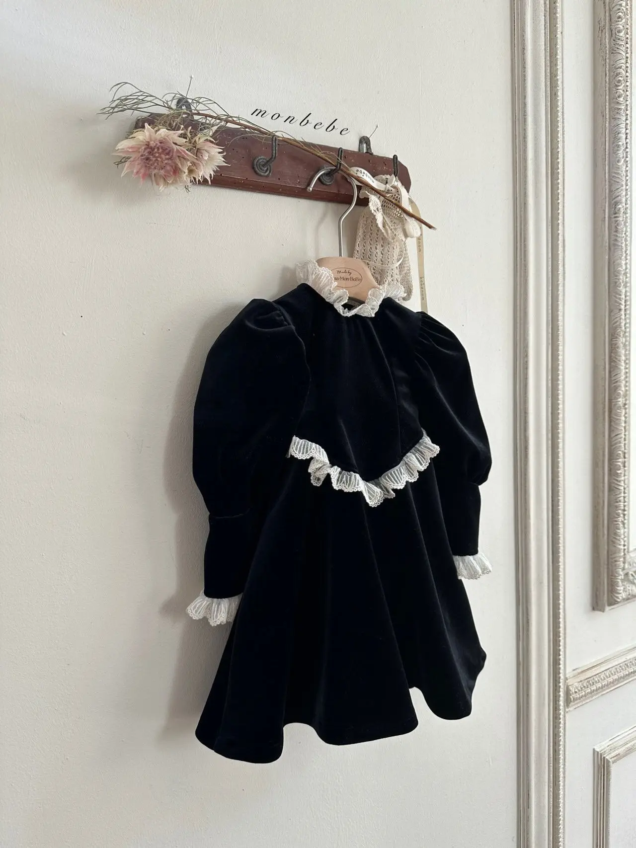 Monbebe - Korean Children Fashion - #magicofchildhood - Velvet One-piece - 2