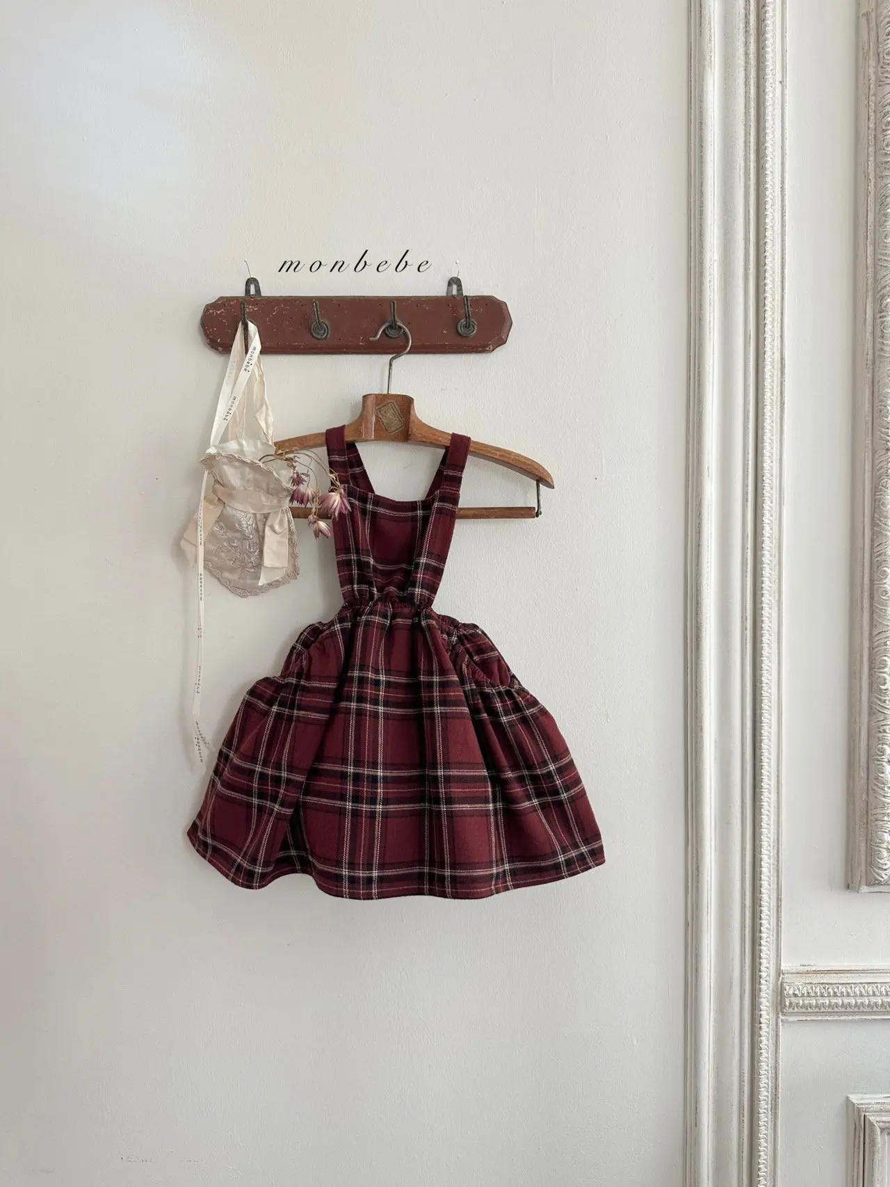 Monbebe - Korean Children Fashion - #minifashionista - Check Dungarees One-piece - 7