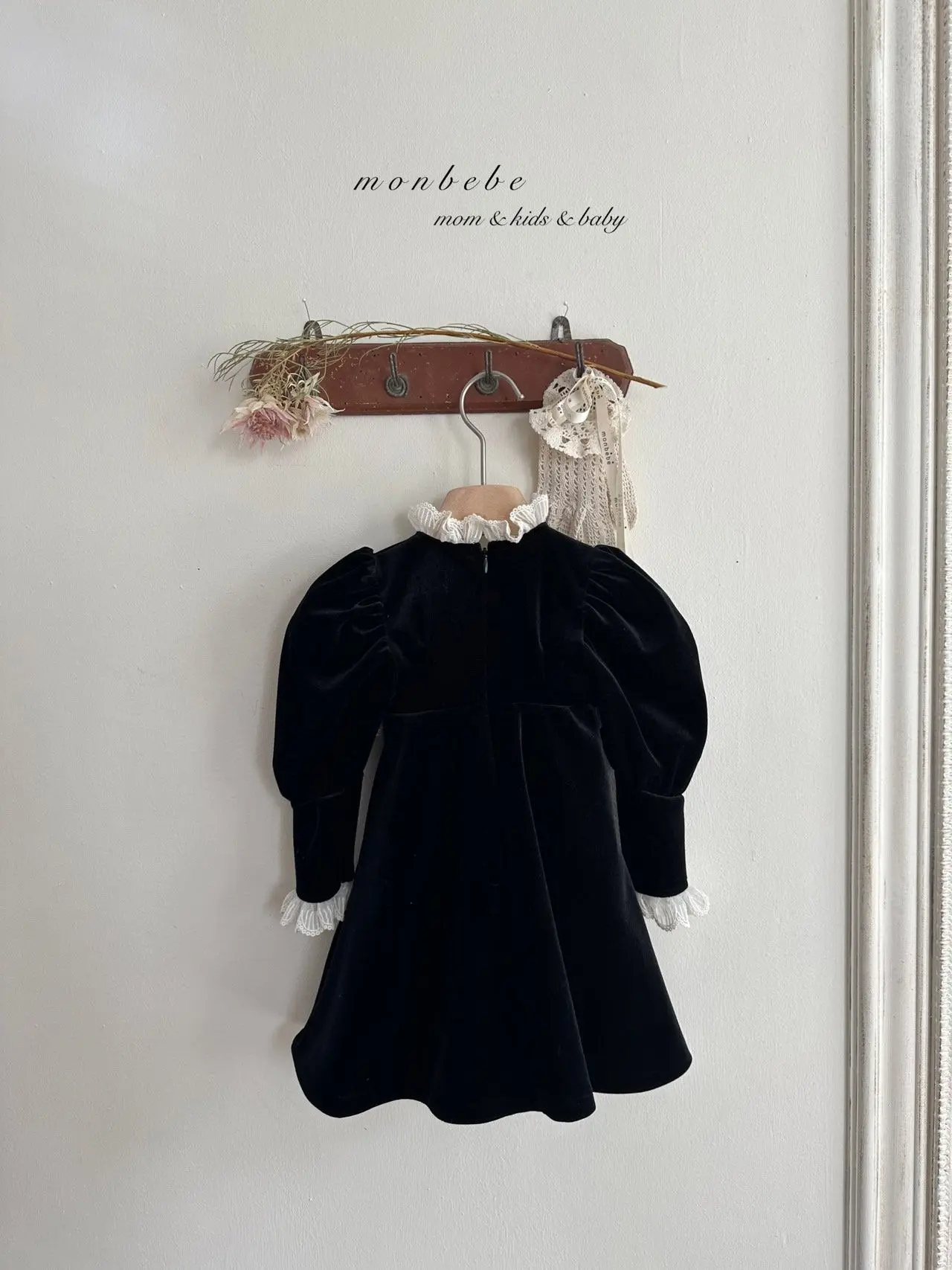 Monbebe - Korean Children Fashion - #minifashionista - Velvet One-piece - 3