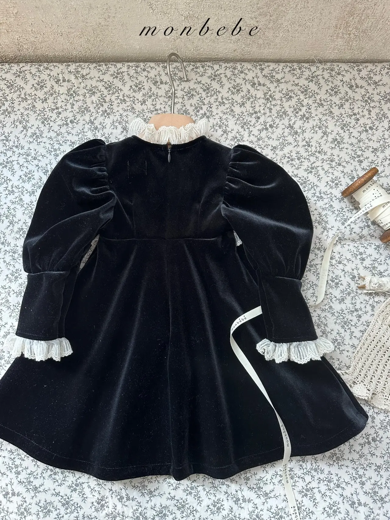 Monbebe - Korean Children Fashion - #todddlerfashion - Velvet One-piece - 5