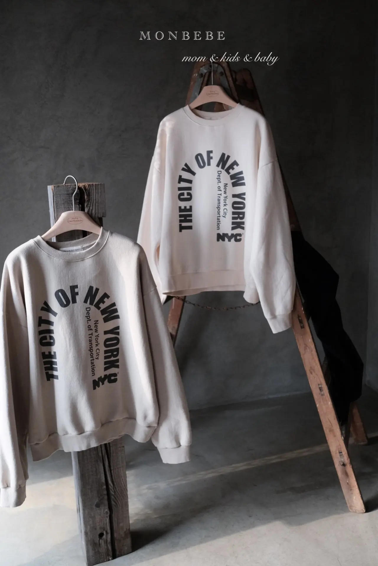 Monbebe - Korean Women Fashion - #momslook - Mom New York Sweatshirt - 7