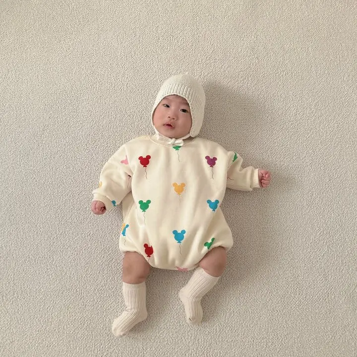 Moran - Korean Baby Fashion - #onlinebabyshop - Balloon Bodysuit - 2