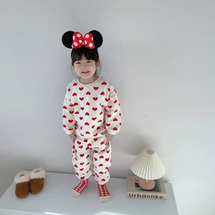 Moran - Korean Children Fashion - #toddlerclothing - Heart Candy Set - 7