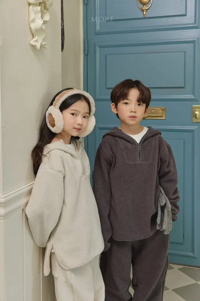 More - Korean Children Fashion - #kidsshorts - Fleece Warmer Top Bottom Set - 12