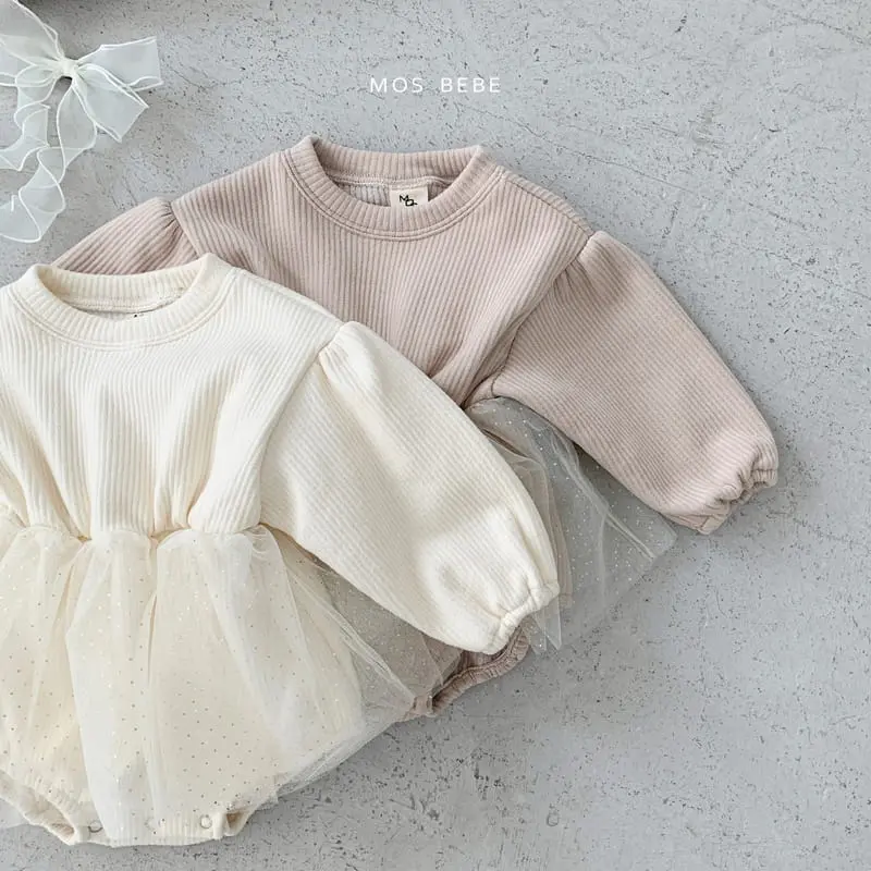 Mos Bebe - Korean Baby Fashion - #babyboutique - Snow Flower Sha Bodysuit