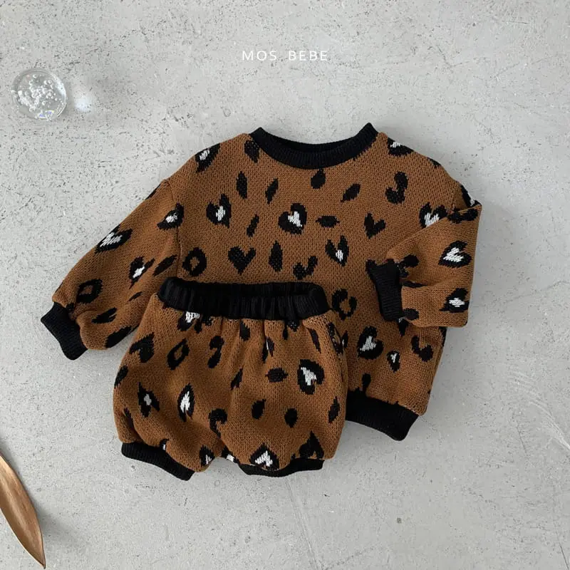 Mos Bebe - Korean Baby Fashion - #babyboutique - leopard Set - 5