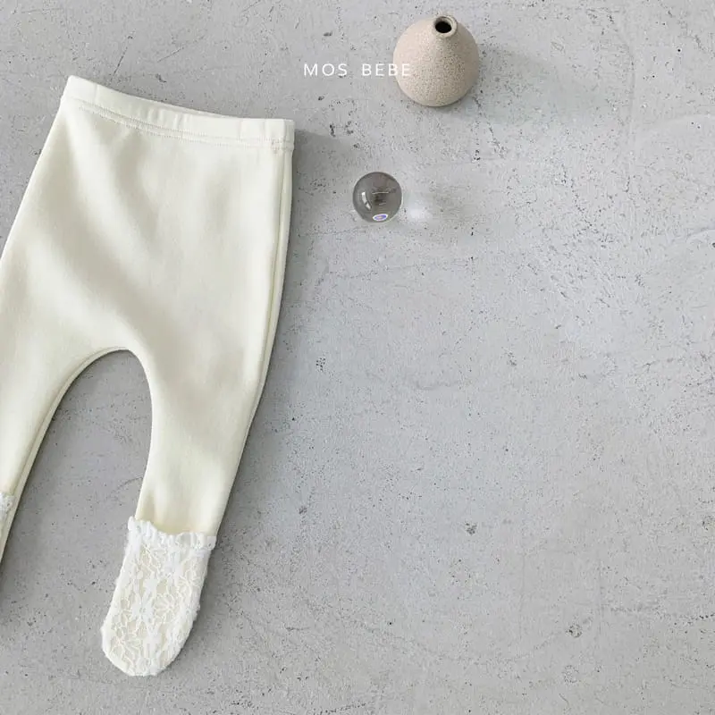 Mos Bebe - Korean Baby Fashion - #babyboutique - Milk Foot Leggings - 4