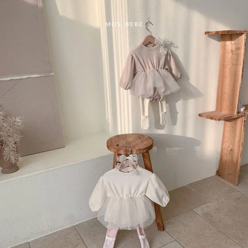 Mos Bebe - Korean Baby Fashion - #babyclothing - Snow Flower Sha Bodysuit - 3