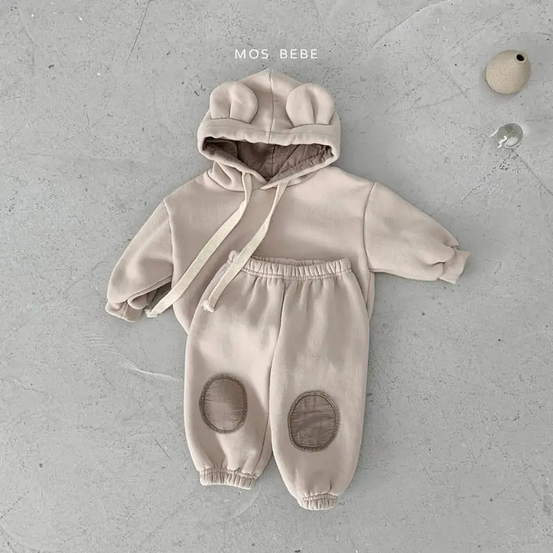 Mos Bebe - Korean Baby Fashion - #babyclothing - Bear Hoody Bbang Set - 5