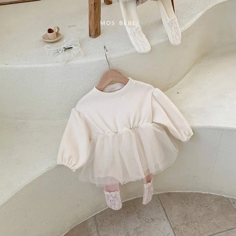 Mos Bebe - Korean Baby Fashion - #babyclothing - Snow Flower Sha Bodysuit - 4