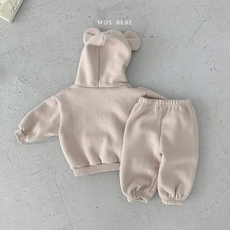 Mos Bebe - Korean Baby Fashion - #babyfever - Bear Hoody Bbang Set - 7