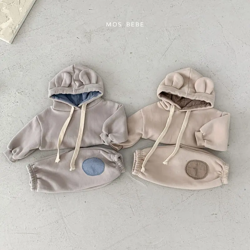 Mos Bebe - Korean Baby Fashion - #babygirlfashion - Bear Hoody Bbang Set - 8