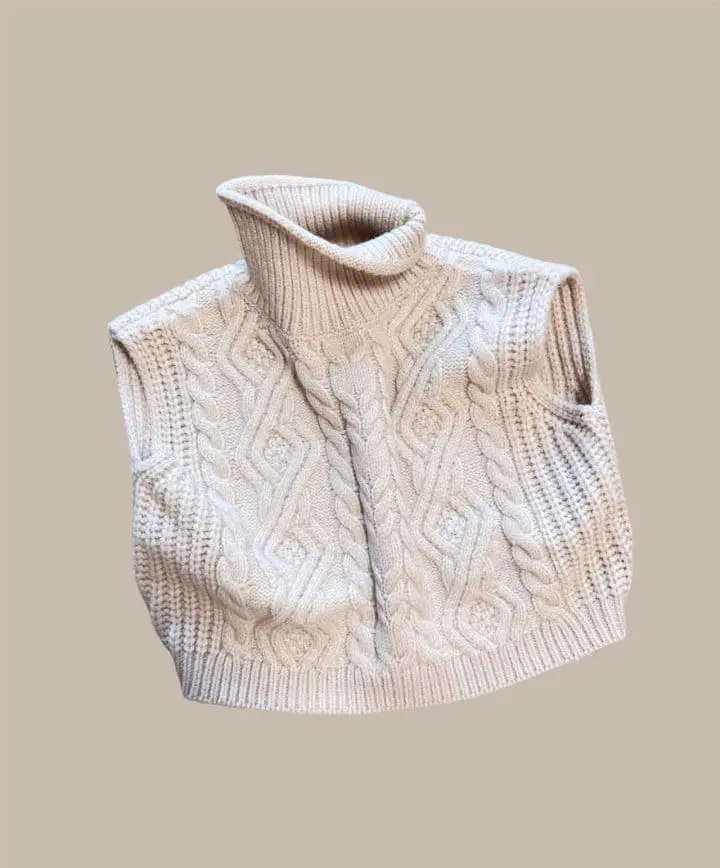 Mumunbaba - Korean Children Fashion - #childofig - Knit Turtleneck Vest - 9