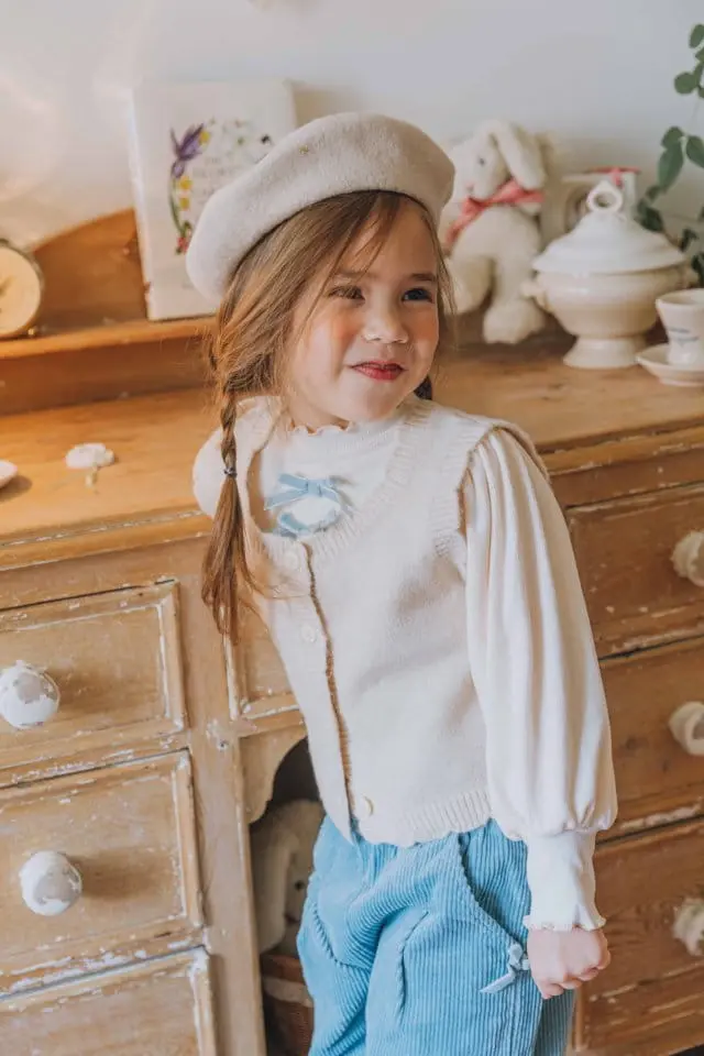 Mumunbaba - Korean Children Fashion - #childofig - Rounding Knit Vest - 8