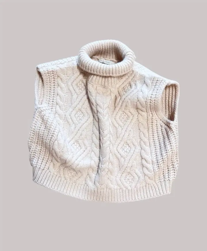 Mumunbaba - Korean Children Fashion - #childrensboutique - Knit Turtleneck Vest - 10