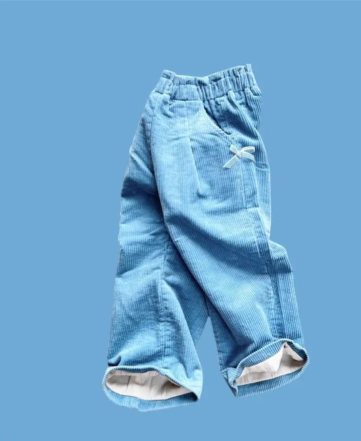 Mumunbaba - Korean Children Fashion - #designkidswear - Rib Ribbon Pants - 10