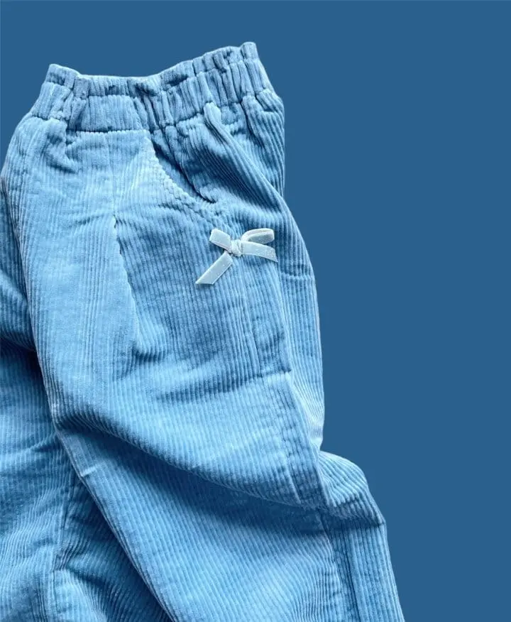 Mumunbaba - Korean Children Fashion - #fashionkids - Rib Ribbon Pants - 12
