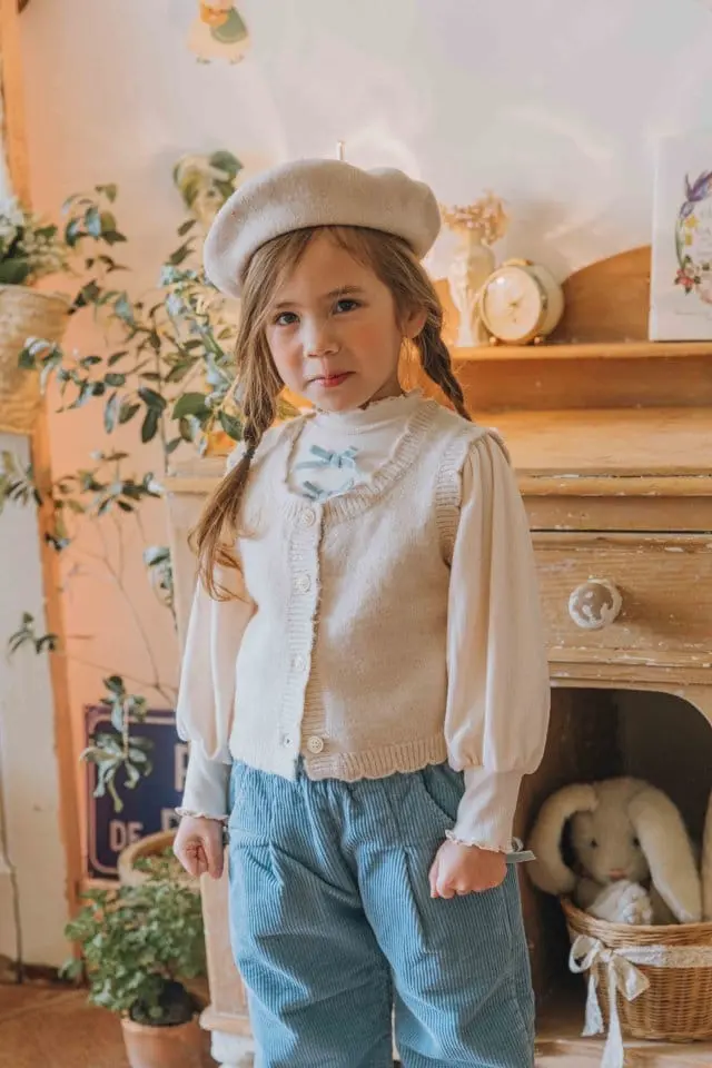 Mumunbaba - Korean Children Fashion - #littlefashionista - Rounding Knit Vest