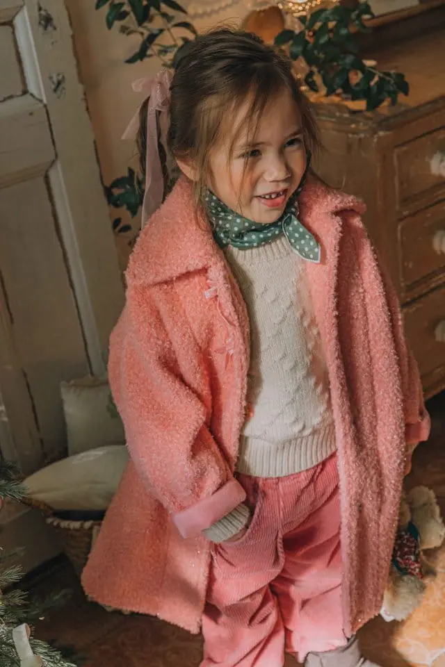 Mumunbaba - Korean Children Fashion - #magicofchildhood - Ribbon Dumble Coat - 5