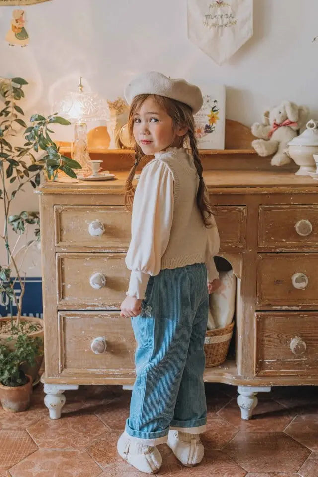Mumunbaba - Korean Children Fashion - #minifashionista - Rib Ribbon Pants - 4
