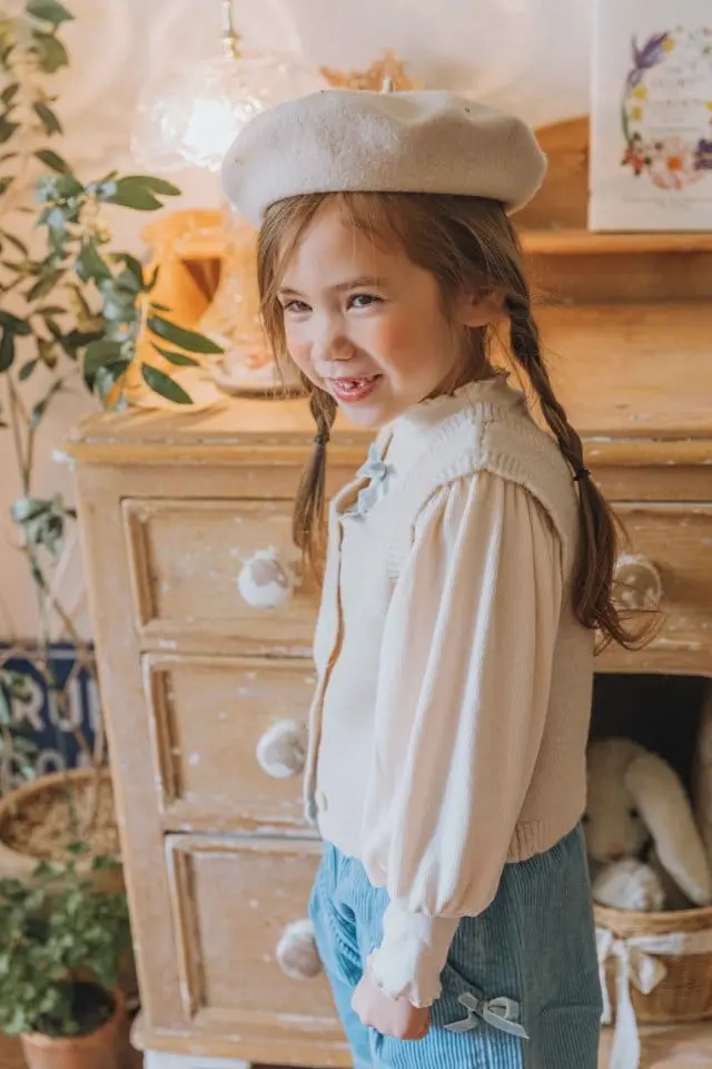 Mumunbaba - Korean Children Fashion - #minifashionista - Rounding Knit Vest - 4