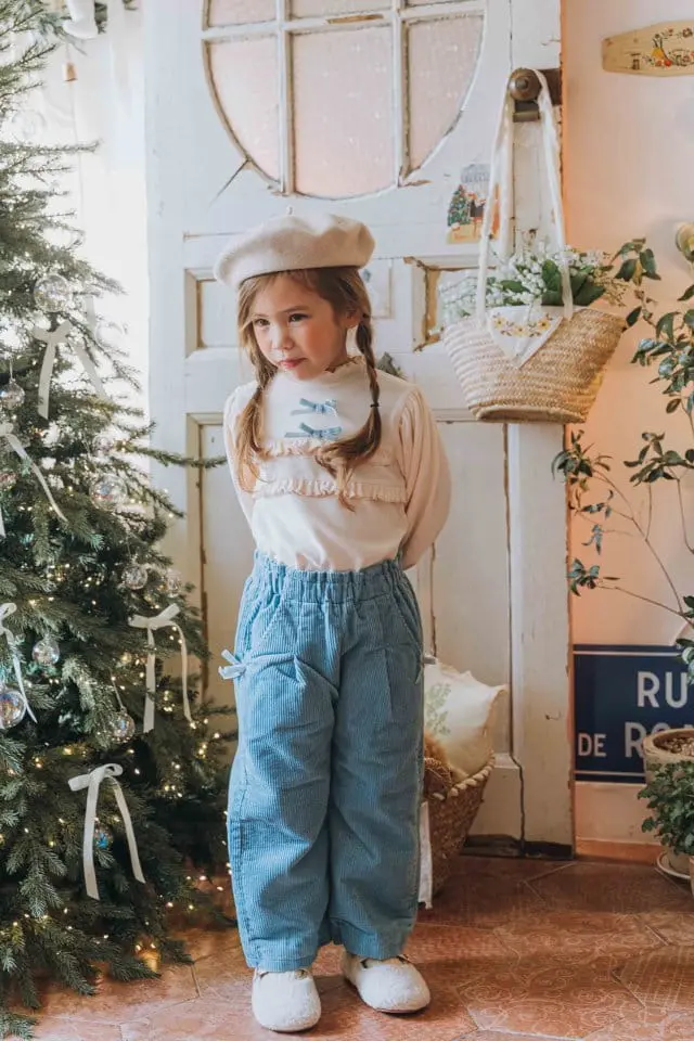 Mumunbaba - Korean Children Fashion - #stylishchildhood - Rib Ribbon Pants - 7