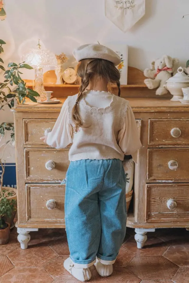 Mumunbaba - Korean Children Fashion - #todddlerfashion - Rounding Knit Vest - 5