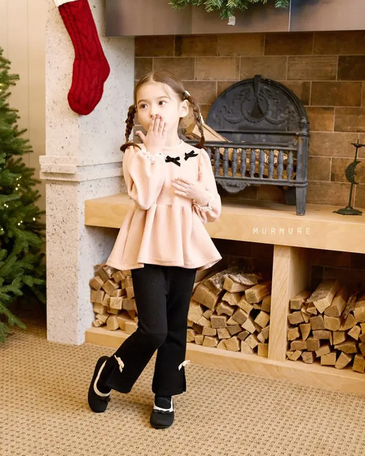 Murmure - Korean Children Fashion - #childofig - Momo Ribbon Tee - 5